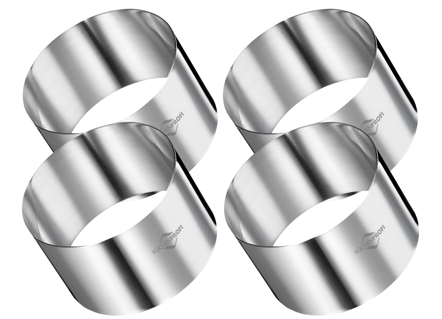 0905052804 Nerezové kroužky formičky na dezerty sada 4 ks od Kuchenprofi